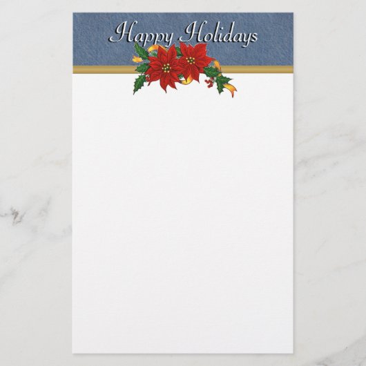 Denim-Ordnung frohe Feiertage stationär Briefpapier (Vorderseite)