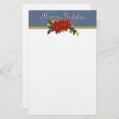 Denim-Ordnung frohe Feiertage stationär Briefpapier (Vorne/Hinten)