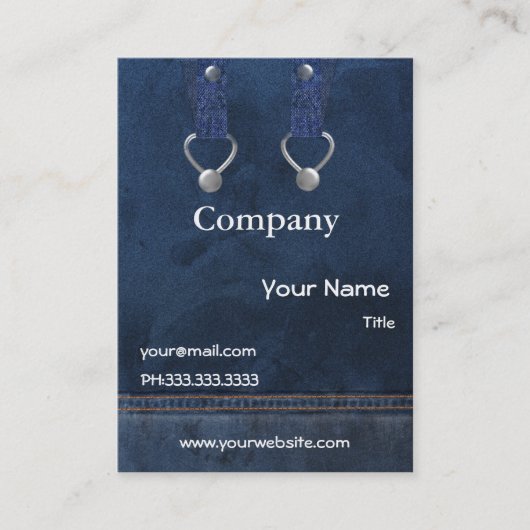 denim overs Business Cards Visitenkarte (Vorderseite)