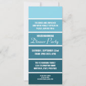 Denim Paint Sample Card Housewarming Einladung (Vorderseite)