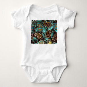 Denim Paisley: Nahtlose Jeans Texturmuster Baby Strampler