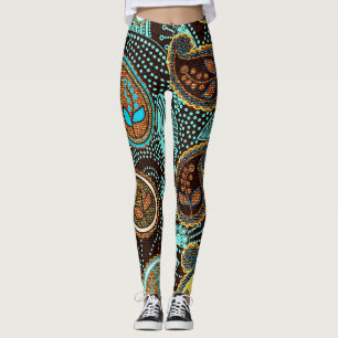 Denim Paisley: Nahtlose Jeans Texturmuster Leggings