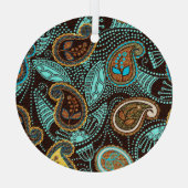 Denim Paisley: Nahtlose Jeans Texturmuster Ornament Aus Glas (Rückseite)