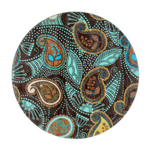 Denim Paisley: Nahtlose Jeans Texturmuster Schneidebrett