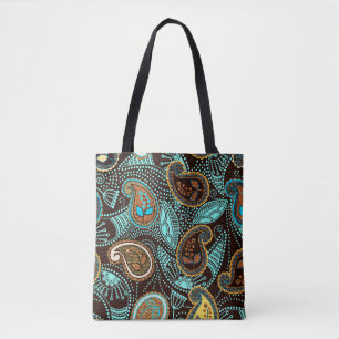 Denim Paisley: Nahtlose Jeans Texturmuster Tasche