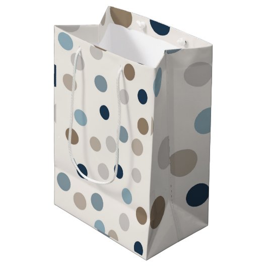 Denim Patchwork Bear Gift Bag Mittlere Geschenktüte (Vorderseite Schrägansicht)