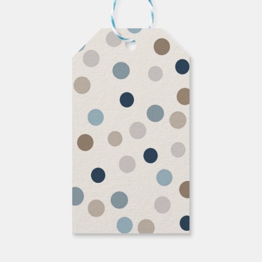 Denim Patchwork Bear Napkins Geschenkanhänger (Rückseite)