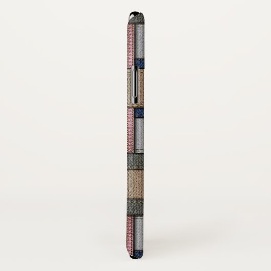 Denim Patchwork Case-Mate iPhone Hülle (Hinten/Rechts)