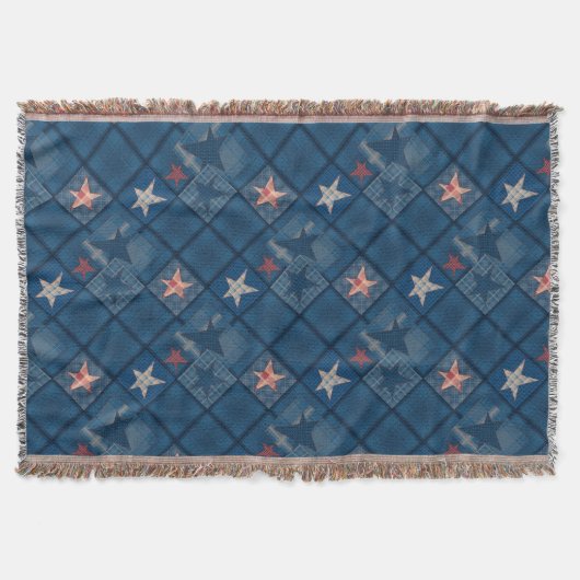 Denim Patchwork Decke (Vorderseite)