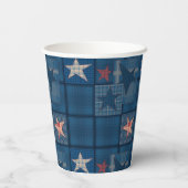 Denim-Patchwork-Gefälligkeitsbox Pappbecher (Rückseite)