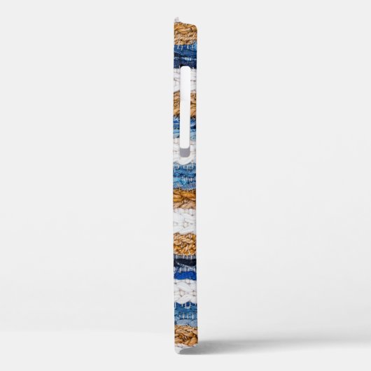 Denim Patchwork: gerecycelt Jeans Teppich. Case-Mate iPhone Hülle (Rückseite / Links)