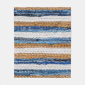 Denim Patchwork: gerecycelt Jeans Teppich. Fleecedecke (Vorderseite)