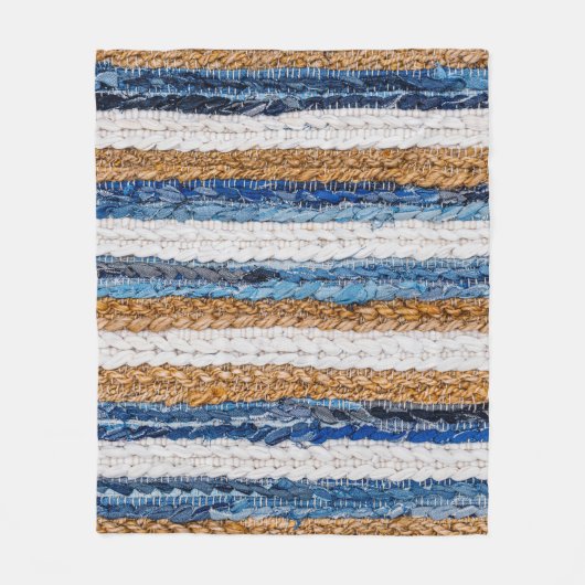 Denim Patchwork: gerecycelt Jeans Teppich. Fleecedecke (Vorderseite)