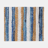 Denim Patchwork: gerecycelt Jeans Teppich. Fleecedecke (Vorderseite (Horizontal))