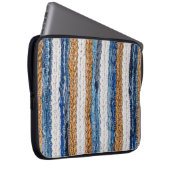 Denim Patchwork: gerecycelt Jeans Teppich. Laptopschutzhülle (Vorne Rechts)