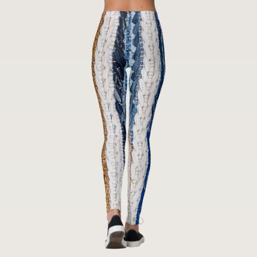 Denim Patchwork: gerecycelt Jeans Teppich. Leggings (Rückseite)