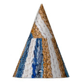 Denim Patchwork: gerecycelt Jeans Teppich. Partyhütchen (Links)