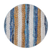 Denim Patchwork: gerecycelt Jeans Teppich. Schneidebrett (Vorderseite)