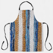 Denim Patchwork: gerecycelt Jeans Teppich. Schürze (Vorderseite)