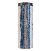 Denim Patchwork: gerecycelt Jeans Teppich. Thermosbecher (Rückseite)