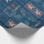 Denim Patchwork Geschenkpapier (Ecke)