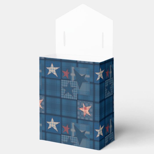 Denim Patchwork Geschenkschachtel (Geöffnet)