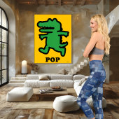 Denim Patchwork, in Blautönen, benutzerdefinierter Capri Leggings