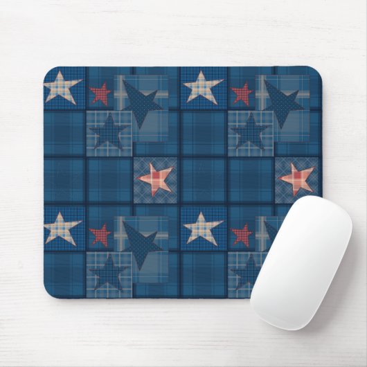 Denim Patchwork Mousepad (Mit Mouse)