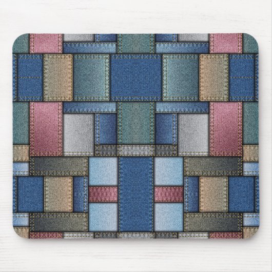 Denim Patchwork Mousepad (Vorne)
