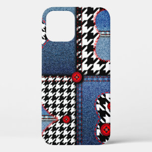 Denim Patchwork: Nahtloses Stoffmuster Case-Mate iPhone Hülle