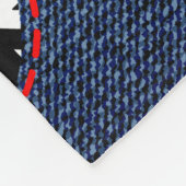 Denim Patchwork: Nahtloses Stoffmuster Fleecedecke (Ecke)