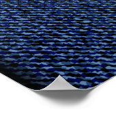 Denim Patchwork: Nahtloses Stoffmuster Poster (Ecke)