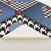 Denim Patchwork: Nahtloses Stoffmuster Sherpadecke (3/4)