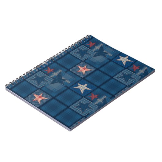 Denim Patchwork Notizblock (Linke Seite)