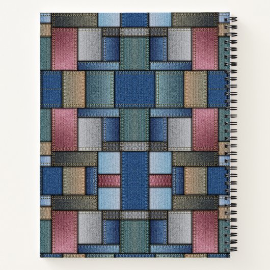 Denim Patchwork Notizblock (Rückseite)