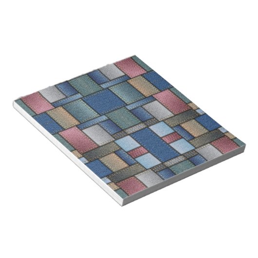 Denim Patchwork Notizblock (angewinkelt)