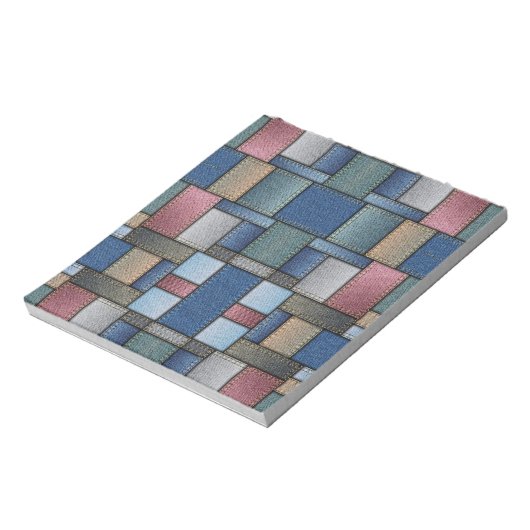 Denim Patchwork Notizblock (Rotiert)