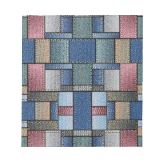 Denim Patchwork Notizblock (Vorderseite)