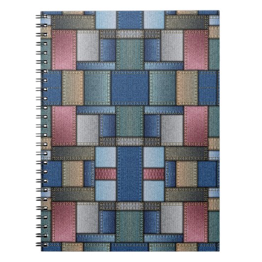 Denim Patchwork Notizblock (Vorderseite)