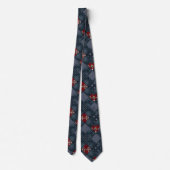 Denim-Patchwork, Patchwork, Textil, blaues Muster Krawatte (Rückseite)