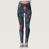Denim Patchwork, Patchwork, Textilien, blaues Must Leggings (Vorderseite)