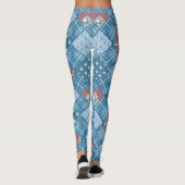 Denim Patchwork, Patchwork, Textilien, blaues Must Leggings (Rückseite)