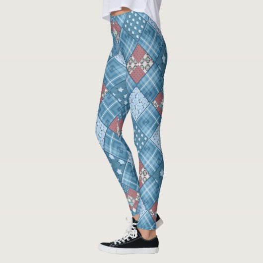Denim Patchwork, Patchwork, Textilien, blaues Must Leggings (Links)