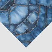 Denim Patchwork Pattern - Olivia Seidenpapier (Detail)