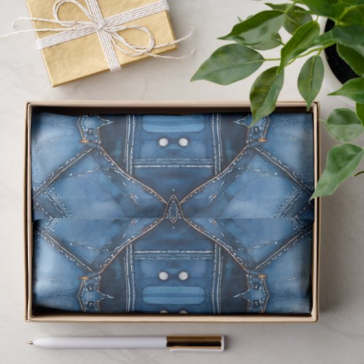 Denim Patchwork Pattern - Olivia Seidenpapier (Geschenk)