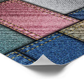 Denim Patchwork Poster (Ecke)