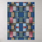 Denim Patchwork Poster (Vorne)