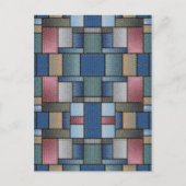 Denim Patchwork Postkarte (Vorderseite)