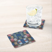 Denim Patchwork Rechteckiger Pappuntersetzer (Vor Ort)