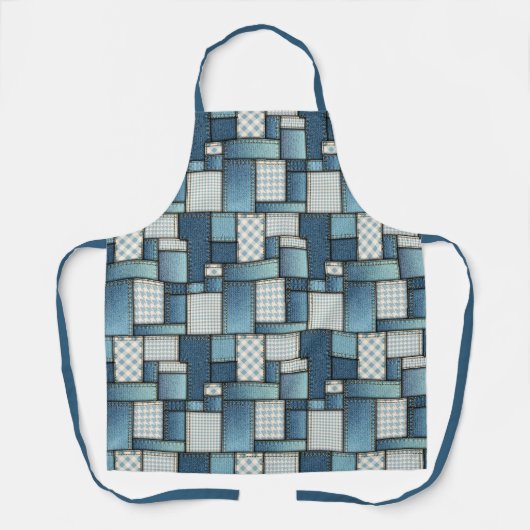 Denim Patchwork-Schürze Schürze (Vorderseite)